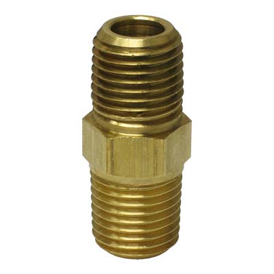 Hex Nipple, 1/4″ MNPT x 1/4″ MNPT